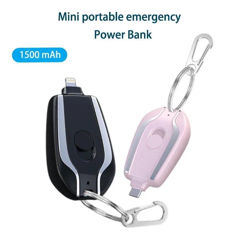 Chaveiro Mini Power Bank 1500maH